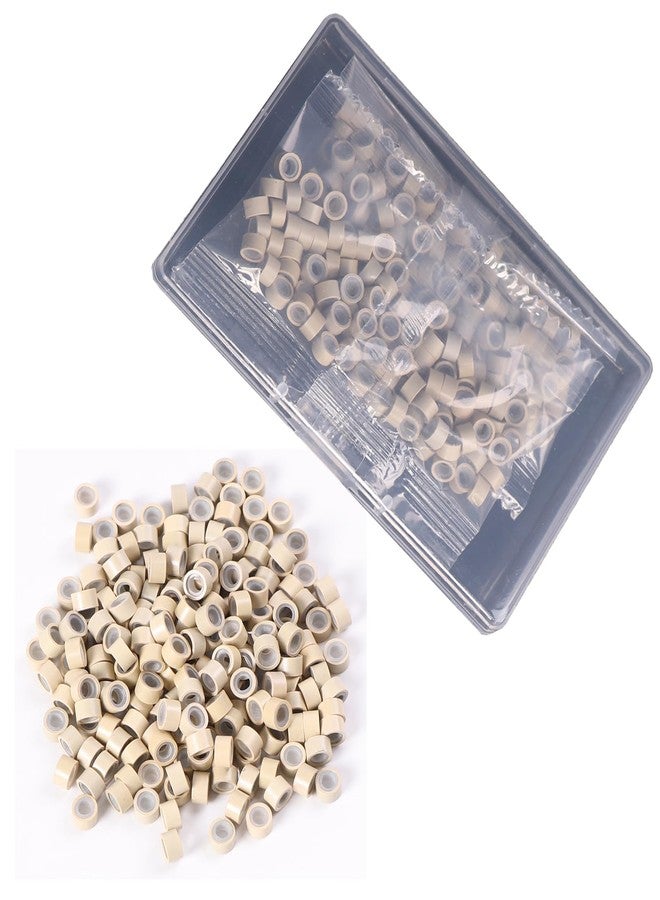HandWig 200 PCs Light Blonde Micro Ring Beads 5mm - Invisible Hair Extension Links for Blonde & Highlighted Hair for Hair Stylists Beauty Professionals Diy Hair Enthusiasts - Image 1